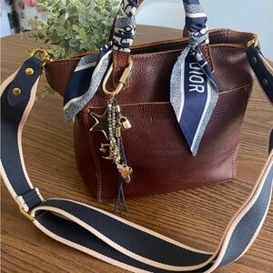 Portland Leather Mini Crossbody in Nutmeg